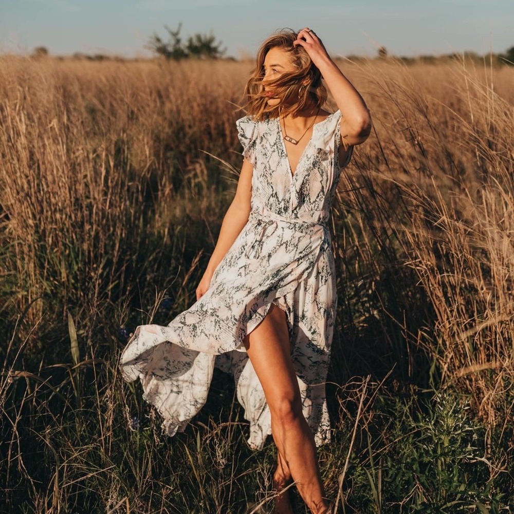 Nwt buddy love snake print maxi dress